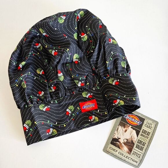 Dickies Other - NWT Dickies | Chef's Adjustable Hat, Watermelon Fruit Santa Hat Xmas Lights